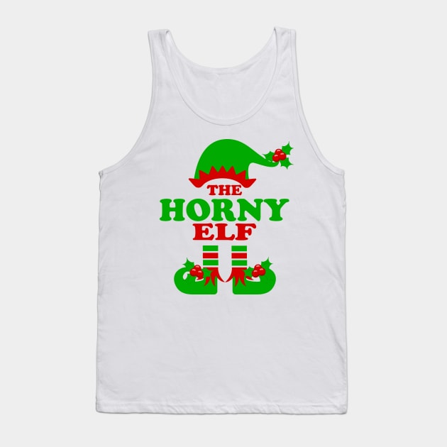 The HORNY ELF - Merry Christmas Perfect Family Gift XMAS Sexy Christmas Tank Top by Jas-Kei Designs